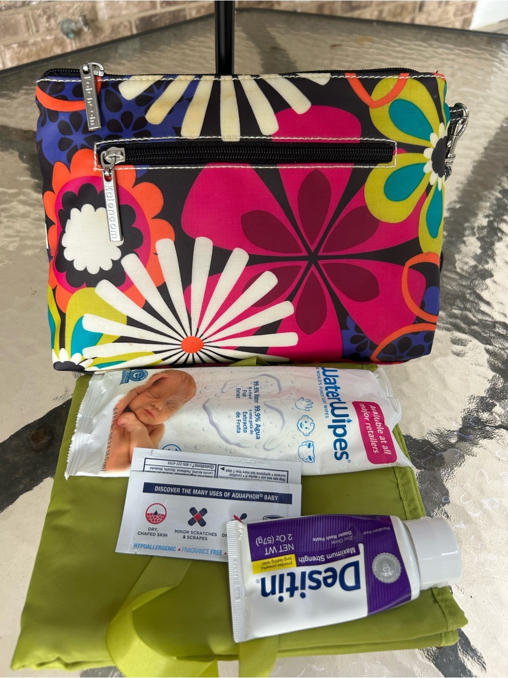 Kalencom Floral Diaper Clutch Changing Pad Baby Essentials Organizer